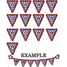 4th of july banner alphabet n-z