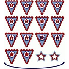 4th of july banner numbers stars