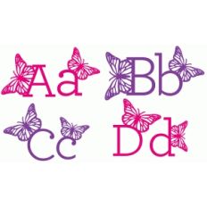 butterfly monograms a-d