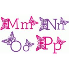 butterfly monograms m-p