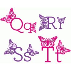 butterfly monograms q-t