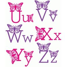 butterfly monograms u-z