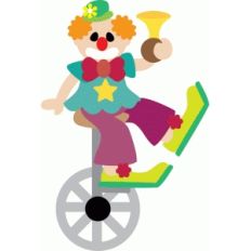 clown on unicycle