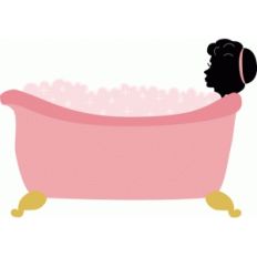lady in bubble bath