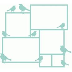 bird collage frame