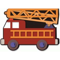 firetruck shaped a7 card pivot ladder