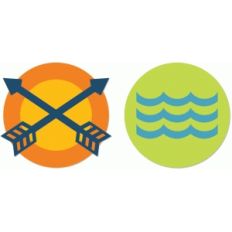summer camp arrows and waves