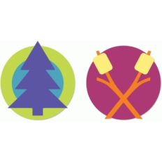 summer camp tree and smores
