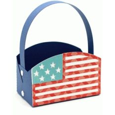flag circle basket