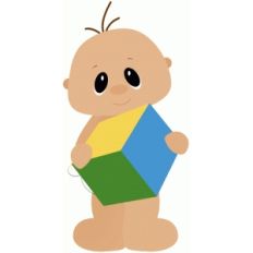 baby boy holding block toy