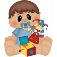 brunette baby boy w toy pnc
