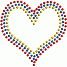 rhinestone open heart