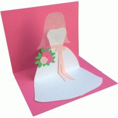 bride pop up card
