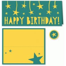 happy birthday folded card for #10 envelope