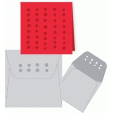 graphic mini card and envelope circles