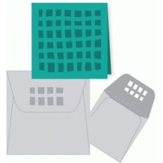 graphic mini card and envelope checked