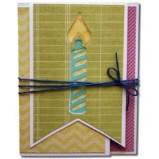 a2 candle fancy fold card