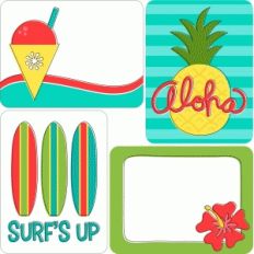 tropical 3x4 journaling cards