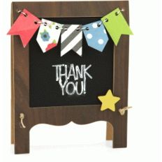 a2 thank you chalkboard easel card