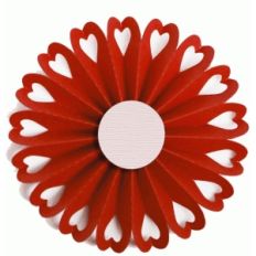 3d accordion pleated rosette flower