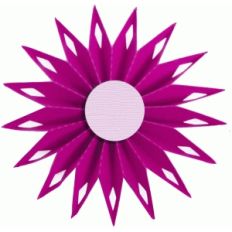 3d accordion pleated rosette flower