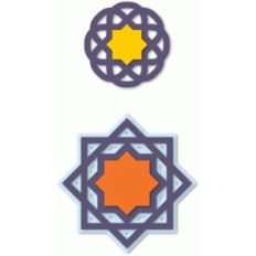 layered islamic stars ornaments