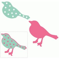 polkadot layered bird embellishment