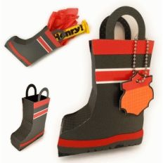 fireman boot tote bag