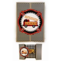 firetruck emblem a7 card dbl bi-fold