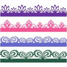 paisley sketches borders set