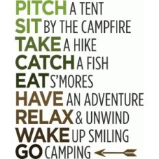 camping list - phrase