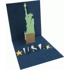 statue of liberty pop up card
