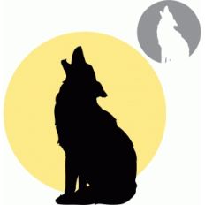 wolf moon silhouette