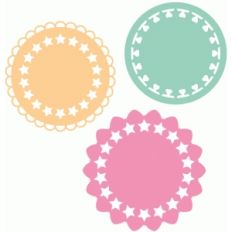 set of star doilies