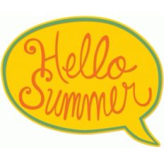 hello summer word balloon