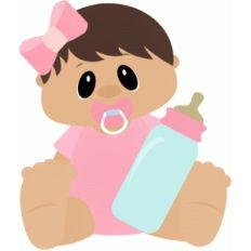 baby girl holding bottle