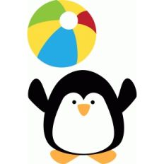 beach ball penguin