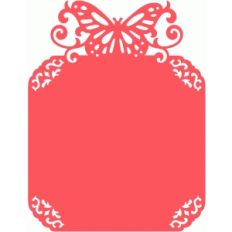 romantic butterfly flourish card