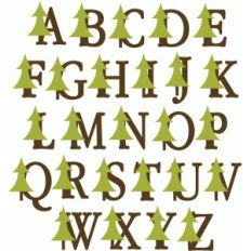 pine tree alphabet