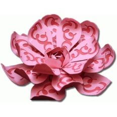 3d swirly flower