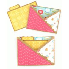 a2 tabbed card with scalloped sleeve