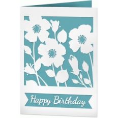 field of flowers birthday card