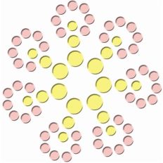 rhinestone circle petal flower