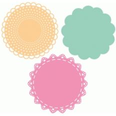 set of 3 lace doilies