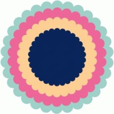 set of 4 nested scallop circles