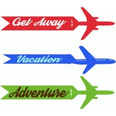 airplane vacation tags