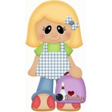 blonde girl bowling w bag pnc