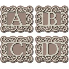 flourish monogram abcd