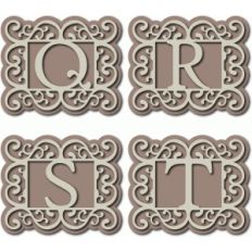 flourish monogram qrst