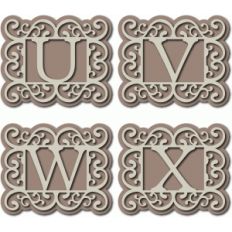 flourish monogram uvwx